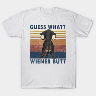 Guess What? Wiener Butt Dachshund Vintage T-Shirt